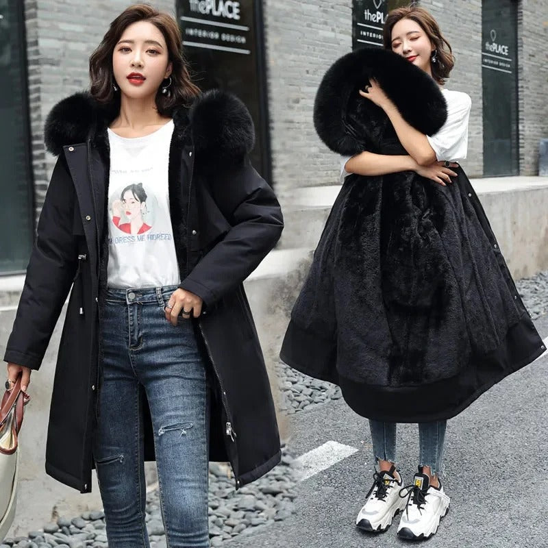 Stilla | Fleece Hoodie Parka til kvinder