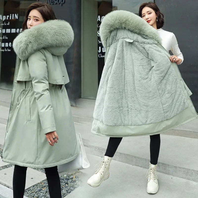 Stilla | Fleece Hoodie Parka til kvinder