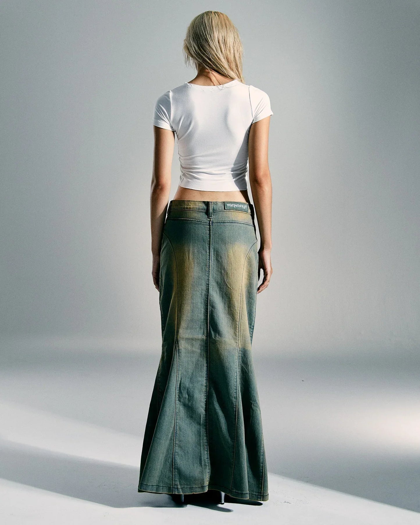 Stilla | Lang Denim Nederdel
