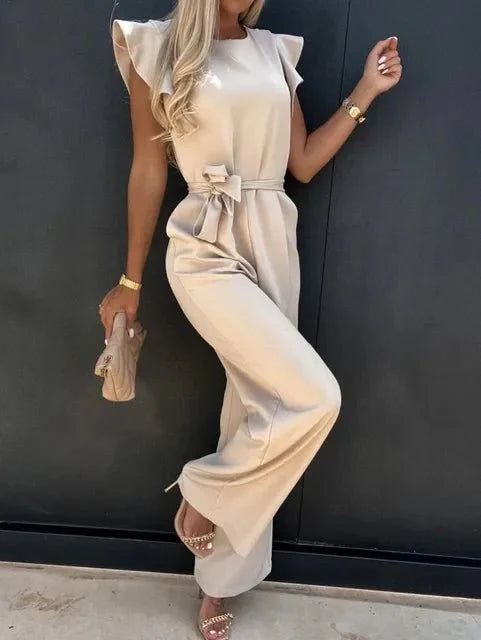 Stilla | Jumpsuit med Rynkede Ærmer