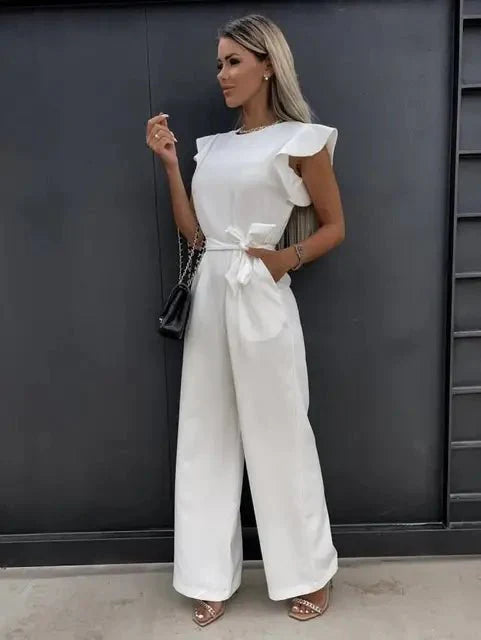 Stilla | Jumpsuit med Rynkede Ærmer