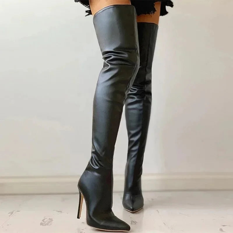 Stilla | Lårhøje Stiletto Støvler