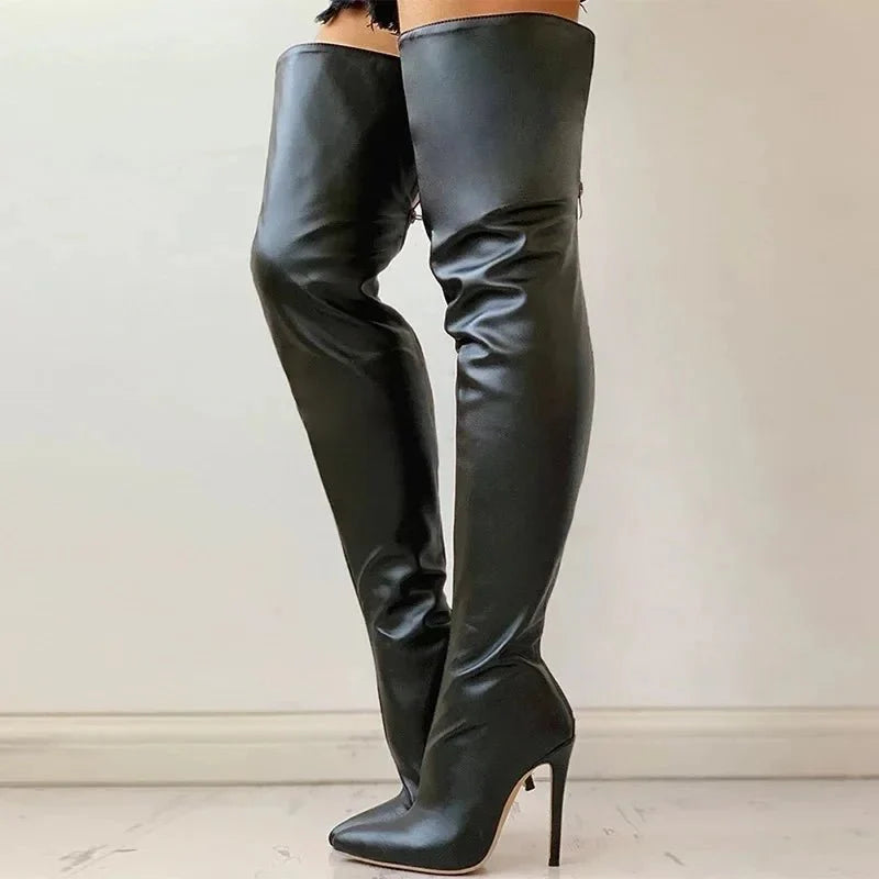 Stilla | Lårhøje Stiletto Støvler