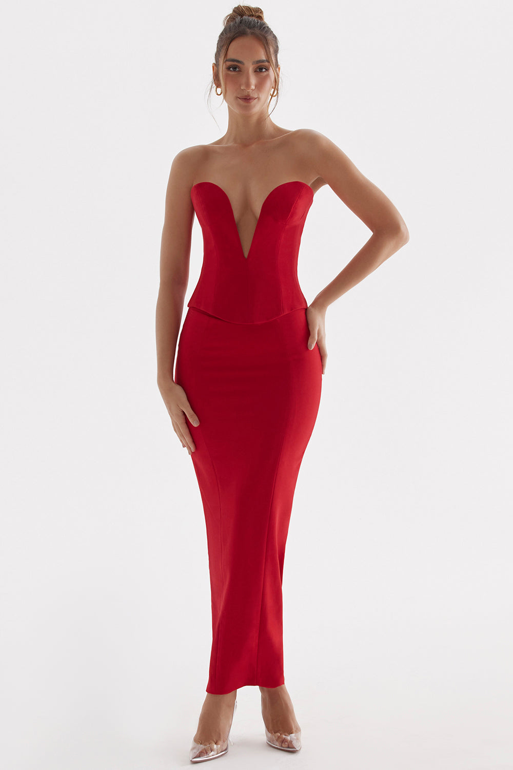 Stilla | Red Rose Taucha Korset Med Maxi Nederdel
