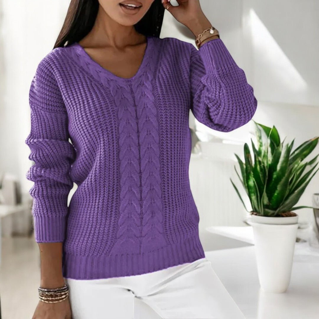 Stilla | Elegant Pullover Af Drejbart Strik