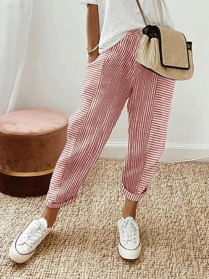 Stilla | Striped Cotton Pants