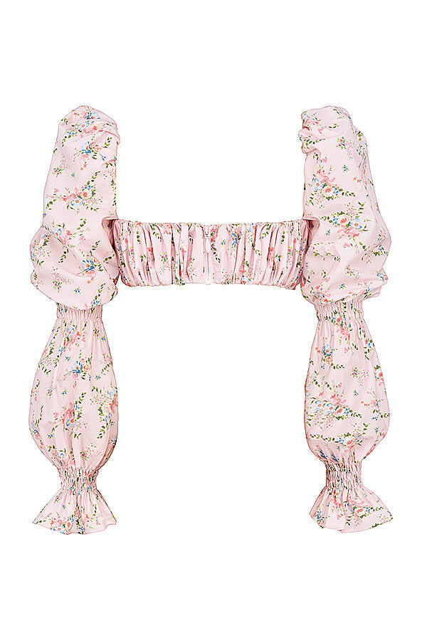 Stilla | Pink Blomstret Bralette Top