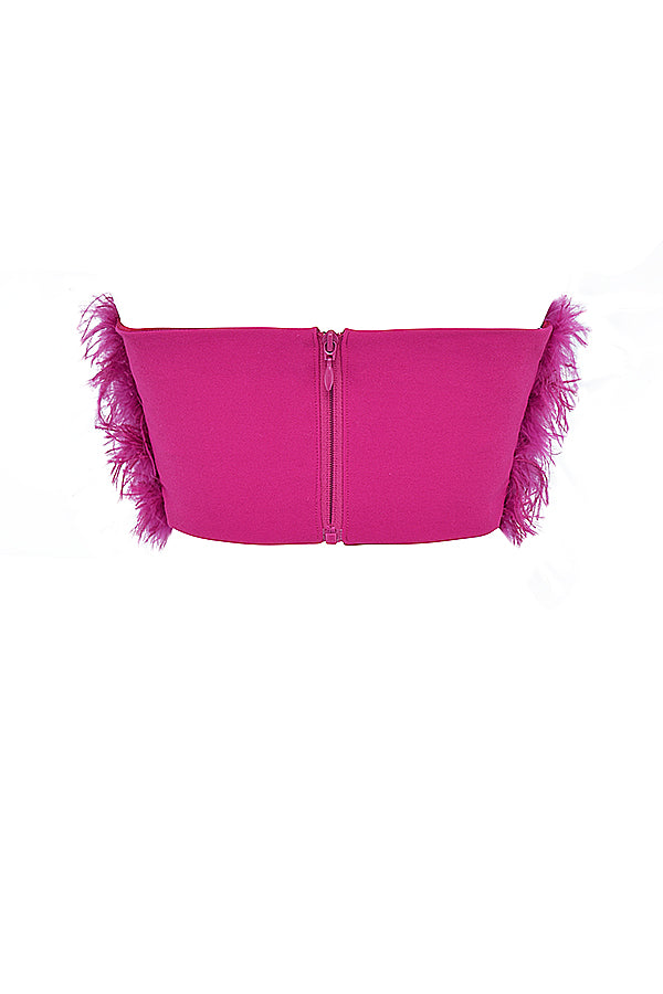 Stilla | Lys Pink Bandeau Med Pailletter Og Maxi Nederdel