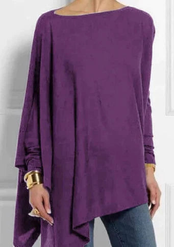 Stilla | Elegante Poncho Cashmere-blend Med Asymmetrisk Snit