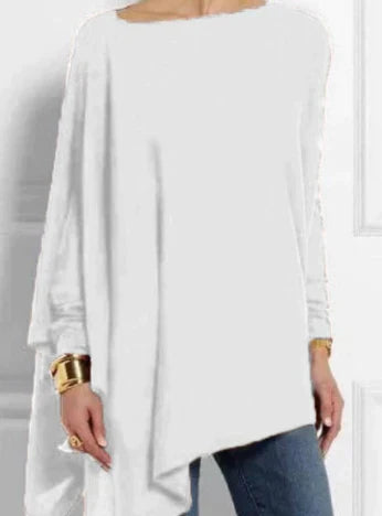 Stilla | Elegante Poncho Cashmere-blend Med Asymmetrisk Snit