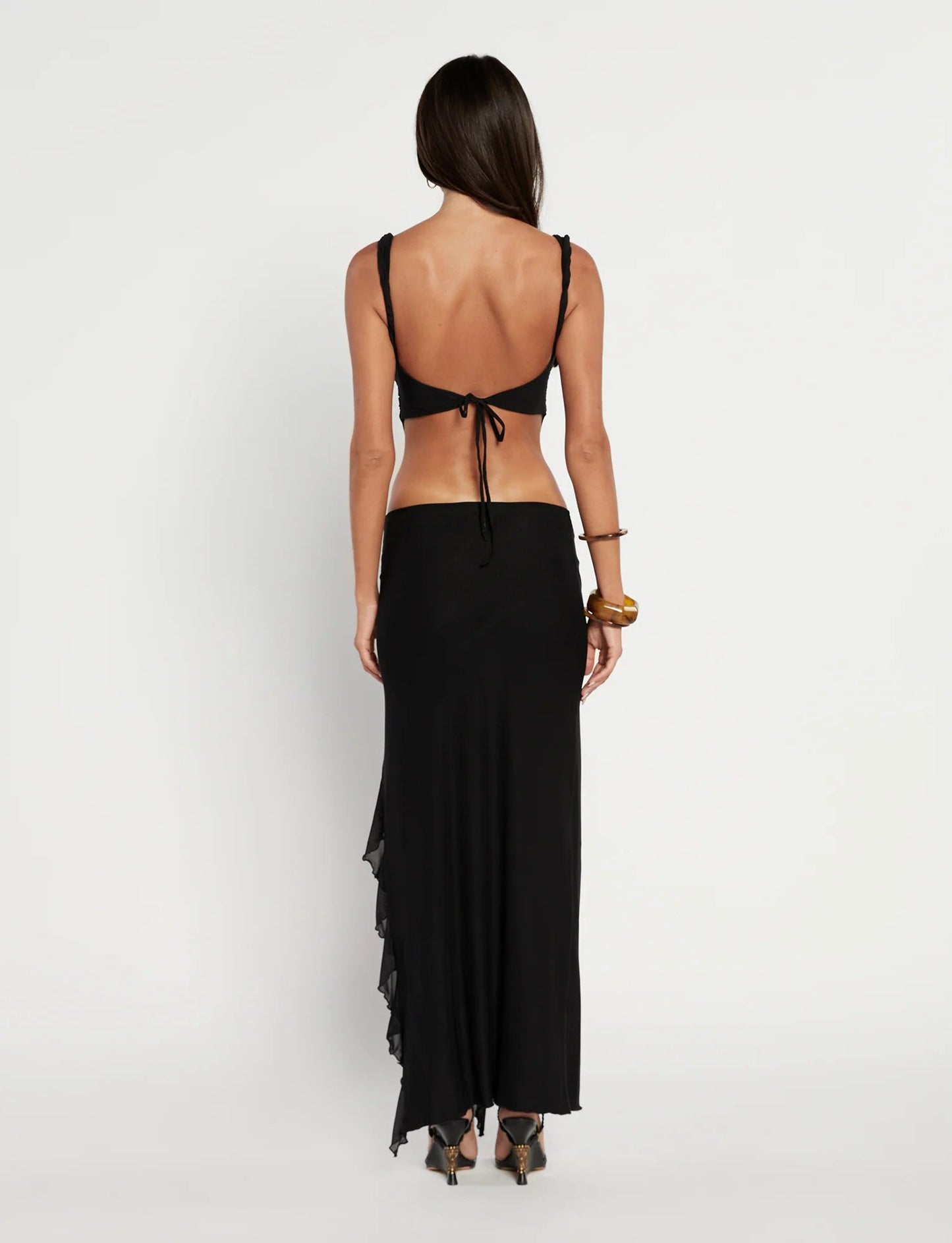 Stilla | Side Split Maxi Nederdel Med Crop Top Sæt