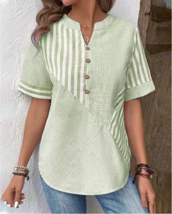 Stilla | Afslappet Stribet Bluse