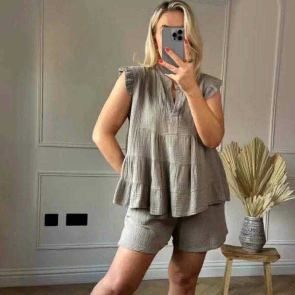 Stilla | Flæseshorts og Topsæt