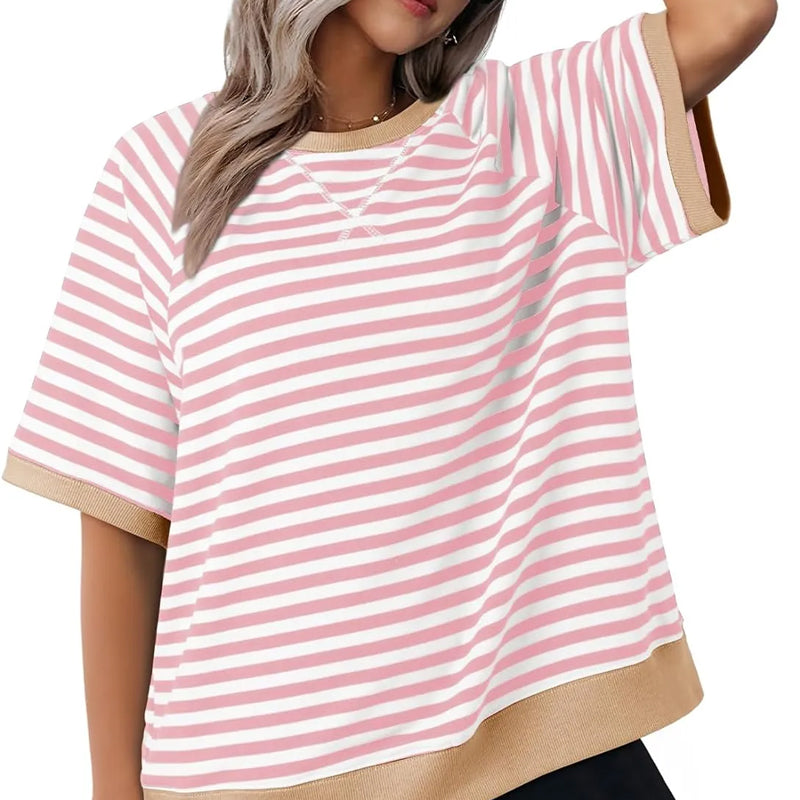 Stilla | Afslappet Stribet T-Shirt
