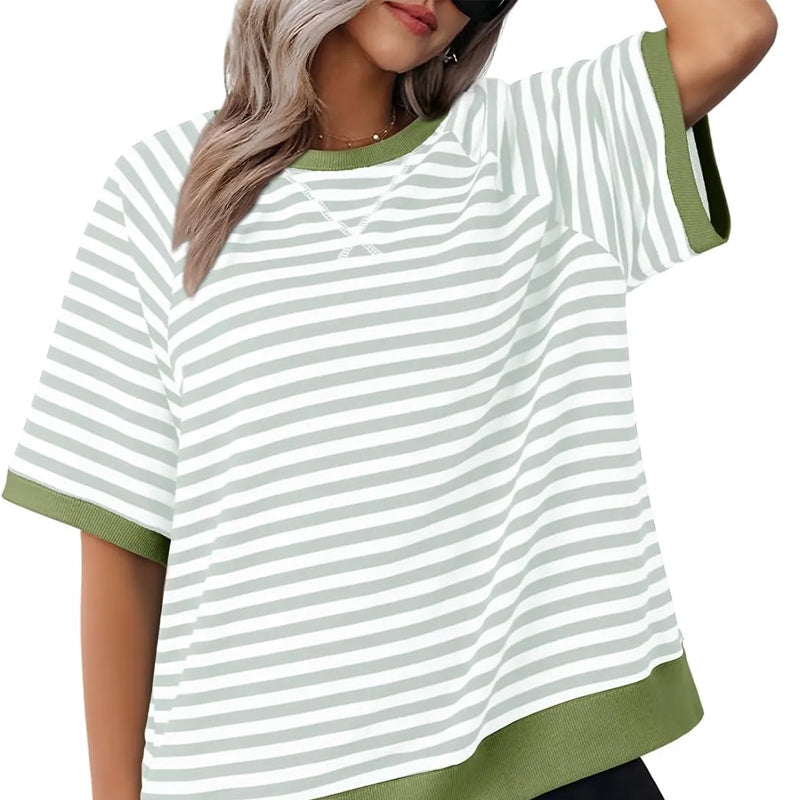 Stilla | Afslappet Stribet T-Shirt