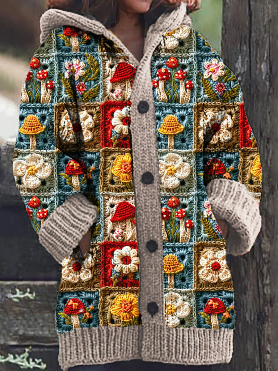 Stilla | En Komfortabel Hoodie I Det Blomstrede Patchwork-stil Til Kvinder