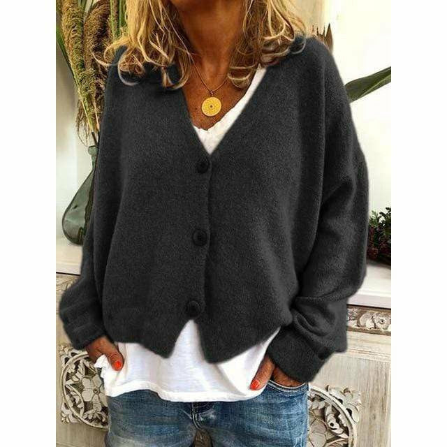 Stilla | Casual V-Hals Cardigan Uldblanding