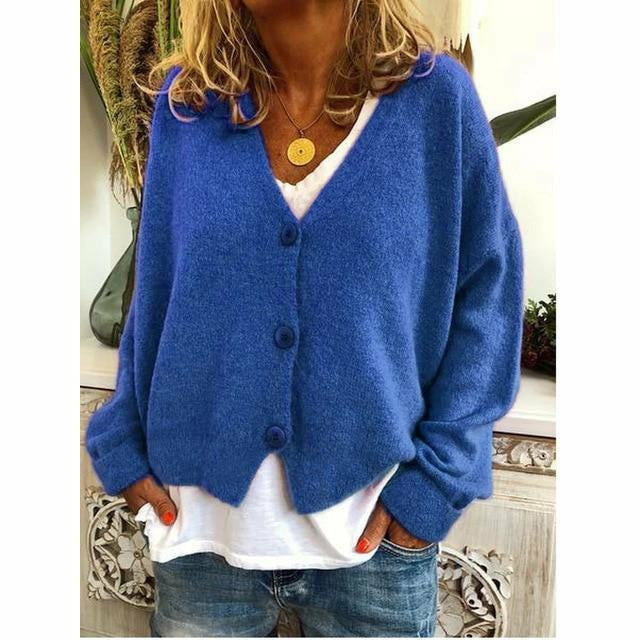 Stilla | Casual V-Hals Cardigan Uldblanding