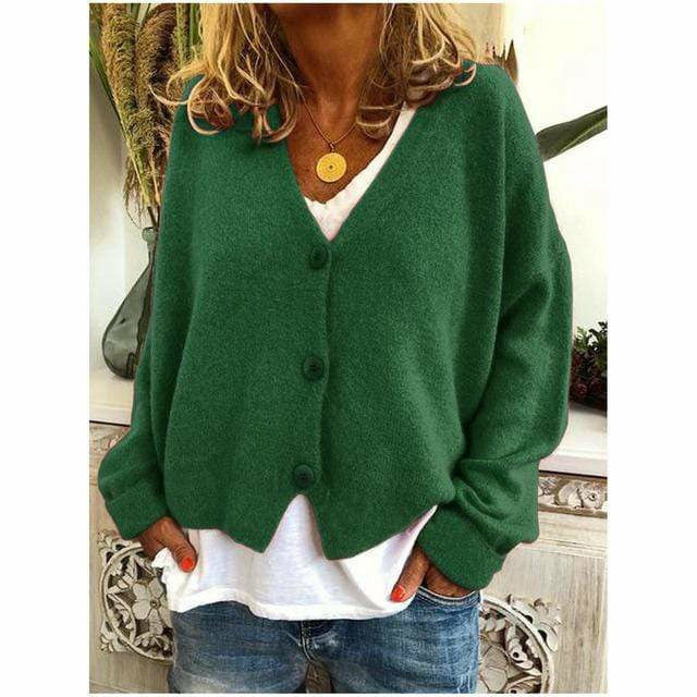 Stilla | Casual V-Hals Cardigan Uldblanding