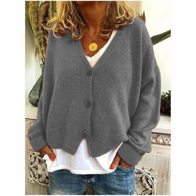Stilla | Casual V-Hals Cardigan Uldblanding