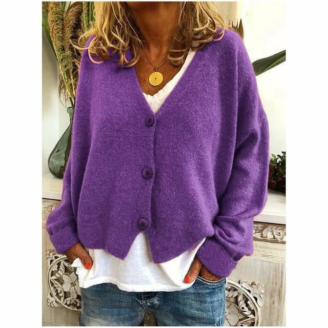 Stilla | Casual V-Hals Cardigan Uldblanding