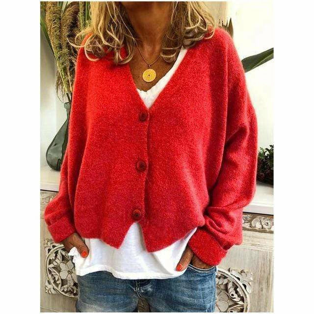 Stilla | Casual V-Hals Cardigan Uldblanding