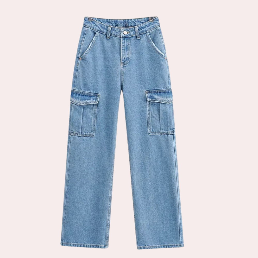 Stilla | Denim Cargo Bukser til Kvinder