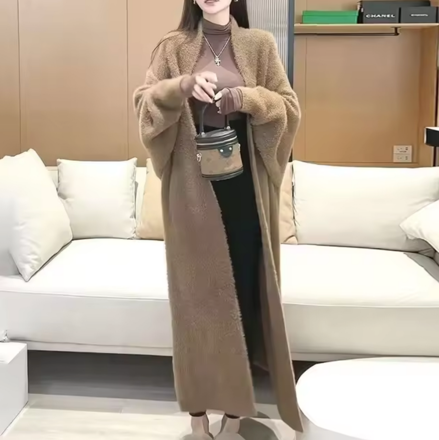 Stilla |Lang cashmere strik cardigan