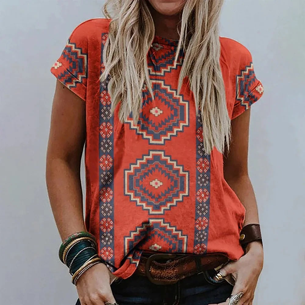 Stilla | Top med Vintageprint