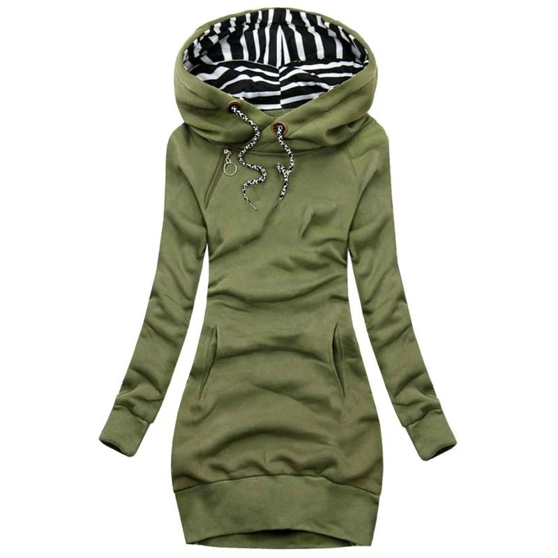 Stilla | Lang Dames Sweatshirt Med Hætte