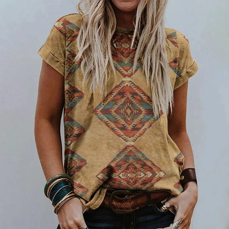 Stilla | Top med Vintageprint