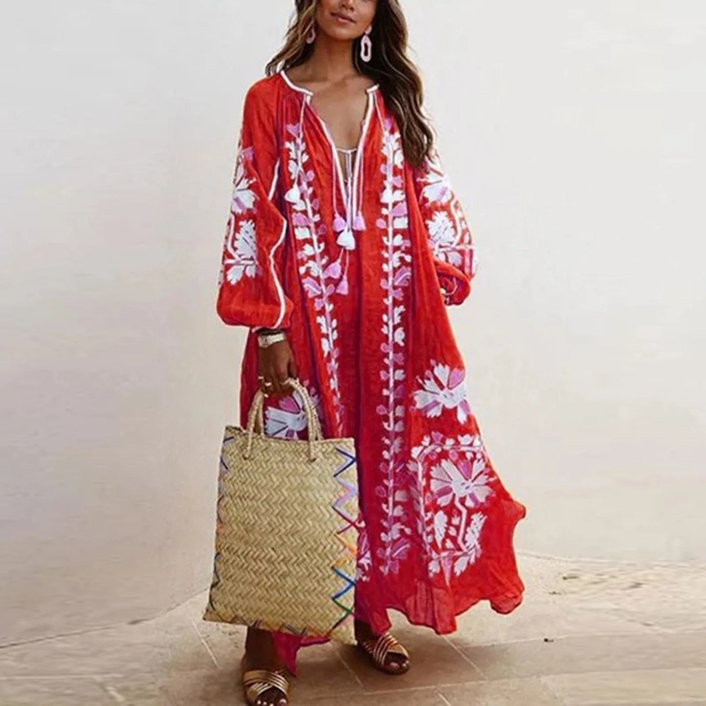 Stilla | Oversized Vintage Print Kjoler