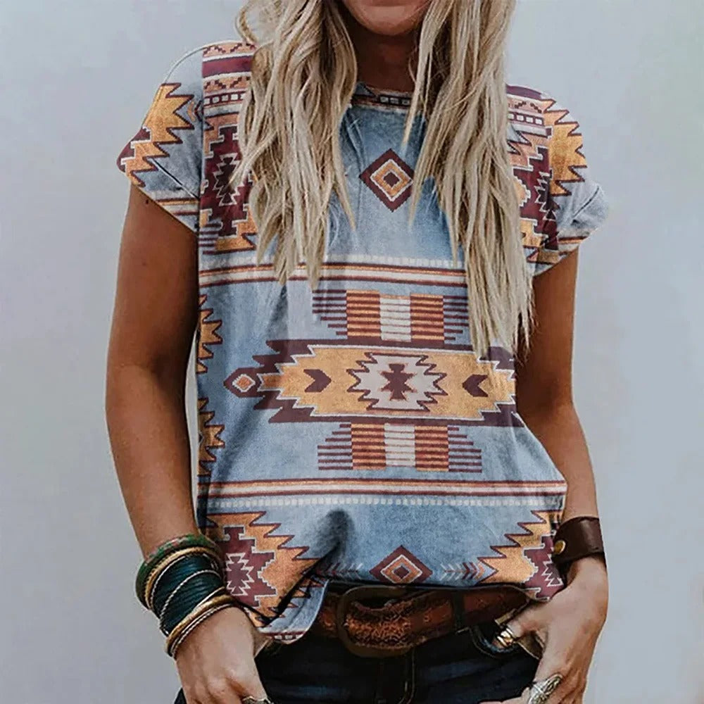 Stilla | Top med Vintageprint