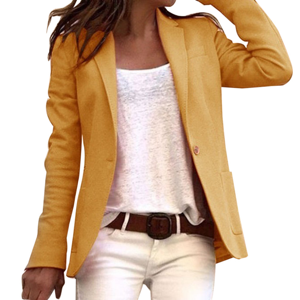 Stilla | Reversknap, Slank, Langærmet, Blazer