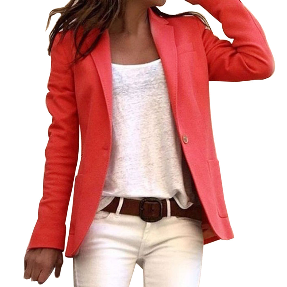 Stilla | Reversknap, Slank, Langærmet, Blazer