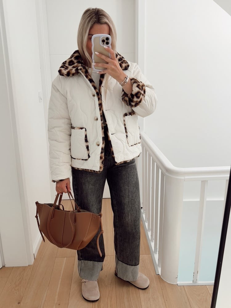 Stilla | Vendbar Anorak Med Leopardmønster
