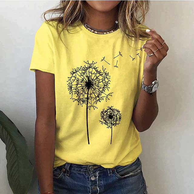 Stilla | Blød Bomulds Grafisk T-shirt Med Print