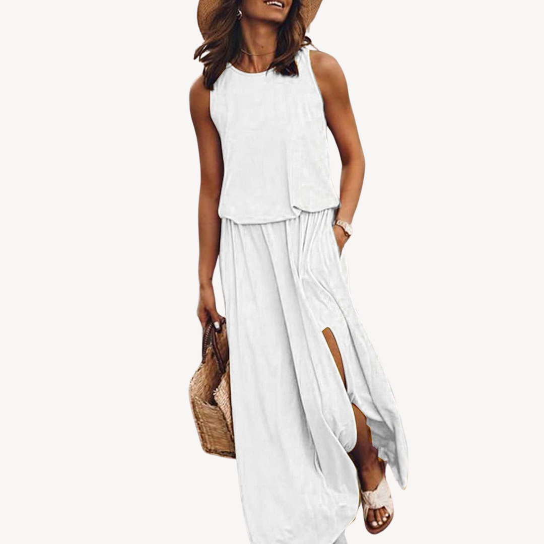 Stilla | Ærmeløs Maxi Jumpsuit