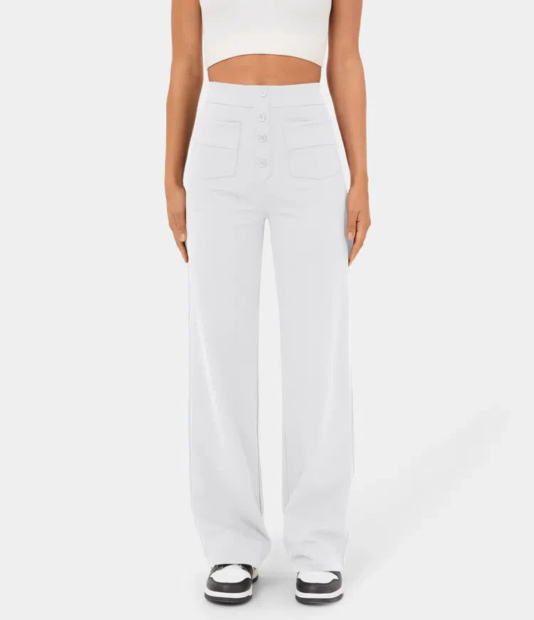 Stilla | Elastische Broek Met Hoge Taille