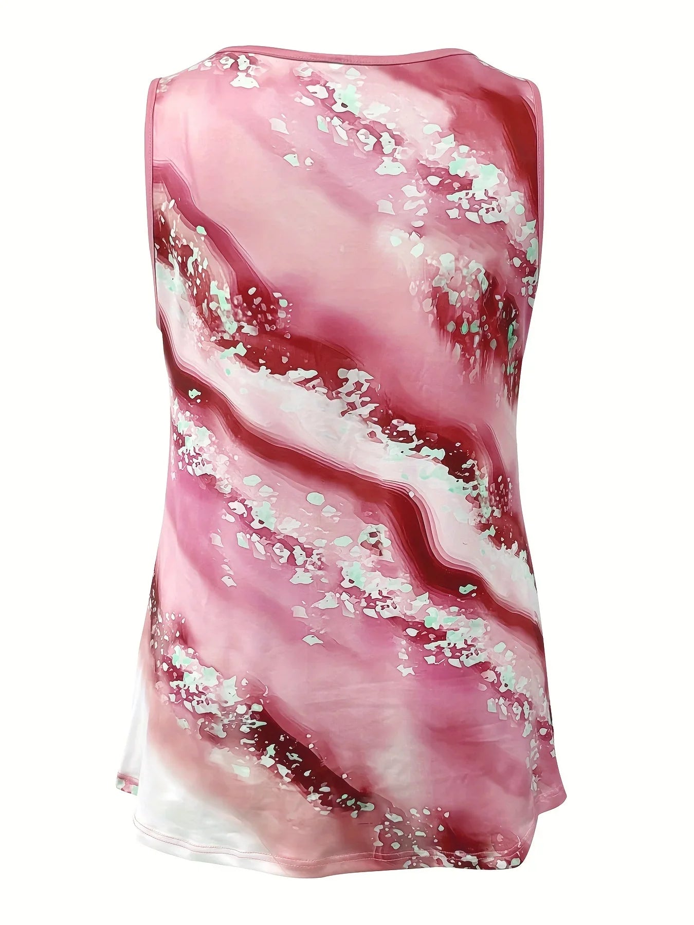 Stilla | Kvinder 2 5xl Mode Designer Marmor Print Toppe (plus Størrelse)
