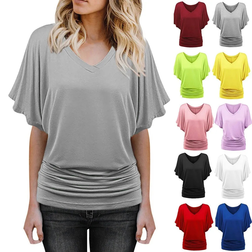Stilla | Kvinders 2 5xl Flæse Mode Designer T-Shirts (plus Størrelse)
