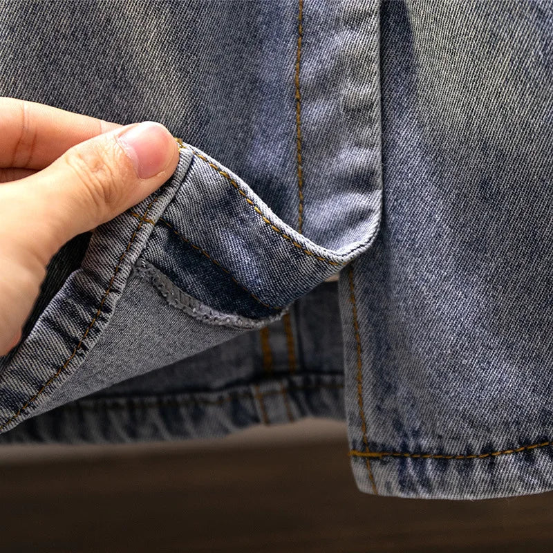 Stilla | Kvinders 3 7xl Denim Mode Designer A-Line Korte Nederdele (plus Størrelse)