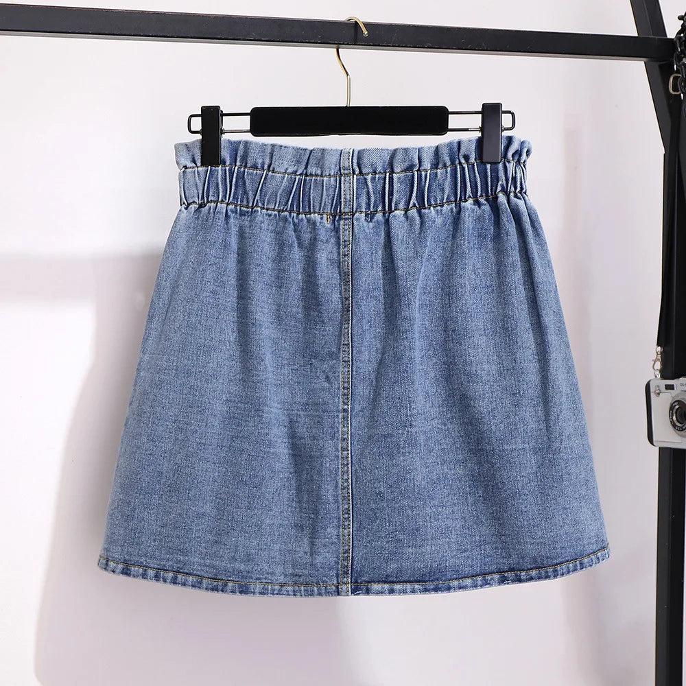 Stilla | Kvinders 3 7xl Fashion Designer Denim Mini Nederdele (plus Størrelse)