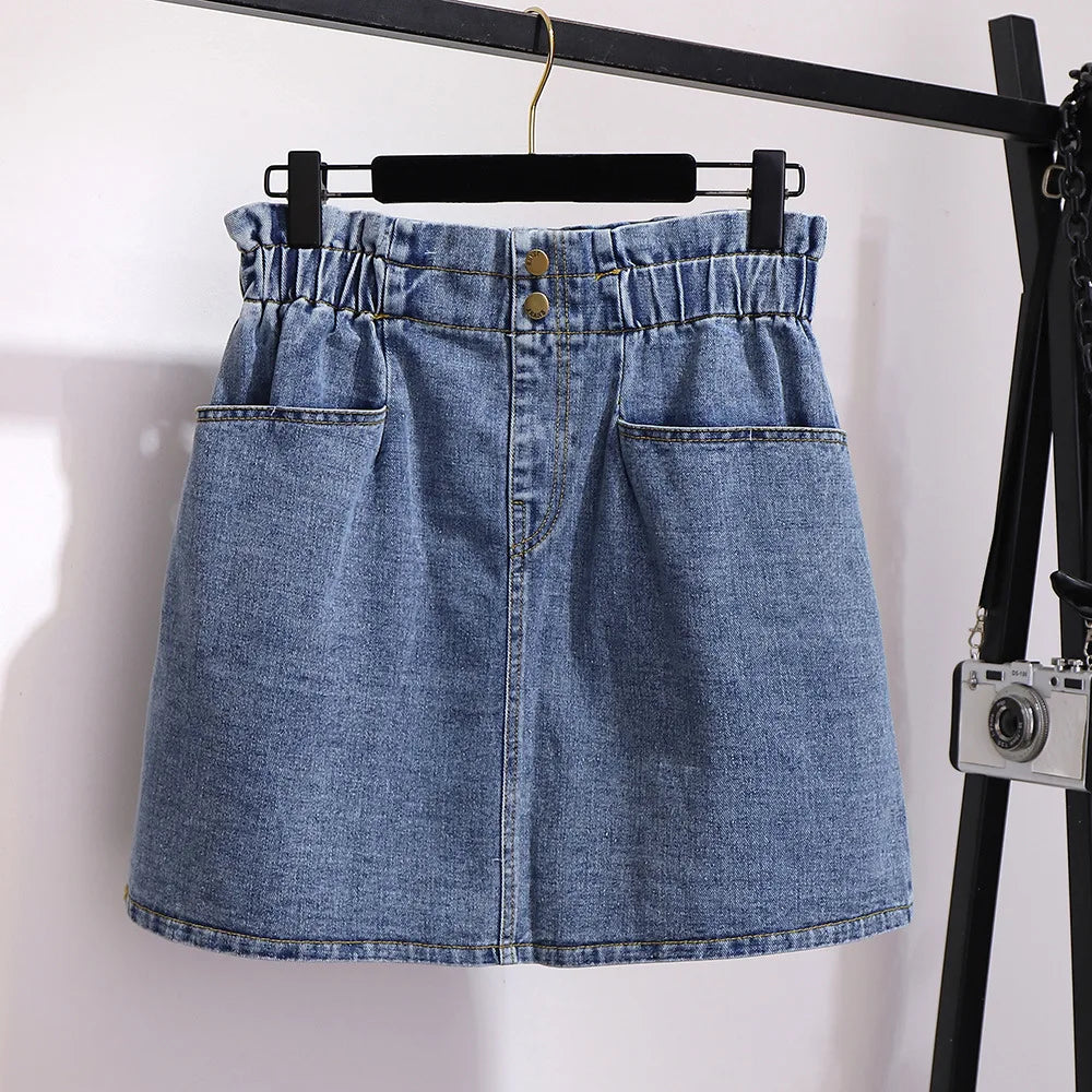 Stilla | Kvinders 3 7xl Fashion Designer Denim Mini Nederdele (plus Størrelse)