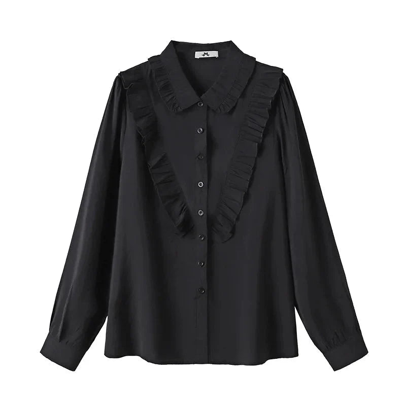 Stilla | Kvinders 5 9xl Mode Designer Bluse Skjorter Langærmede Toppe (plus Størrelse)