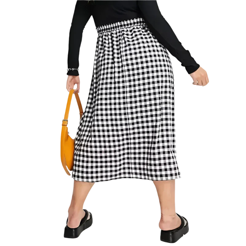 Stilla | Kvinders A-Linje 2 8xl Ternet Mode Designer Midi Nederdele (plus Størrelse)
