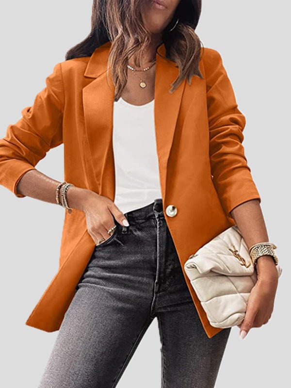 Stilla | Kvinders Blazere Afslappet Solid Krave Slank Fit Langærmet Blazer