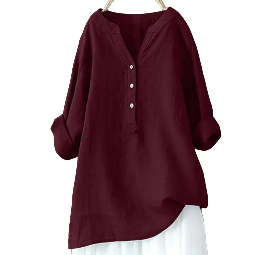 Stilla | Kvinders Bluse Linned Trøje 5xl Mode Designer Langærmede Toppe (plus Størrelse)