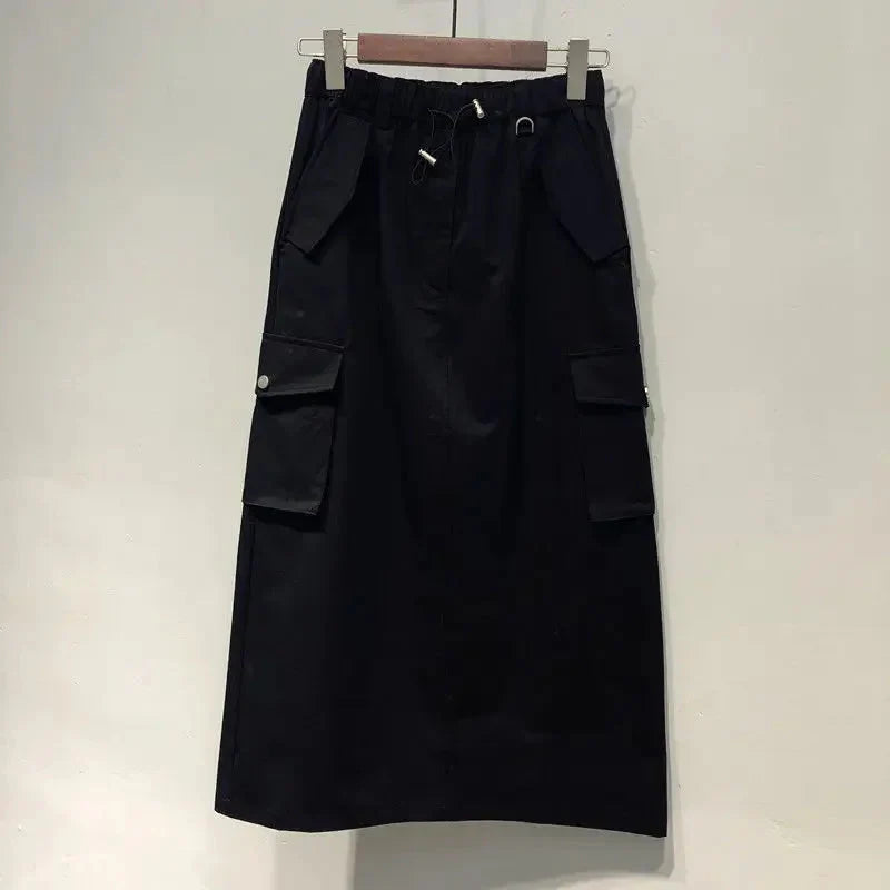Stilla | Kvindernes Cargo Mode Designer 2 5xl Midi Nederdele (plus Størrelse)