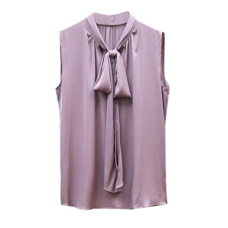 Stilla | Kvindernes Chiffon Sløjfe Mode Designer S 7xl Toppe Singletter (plus Størrelse)